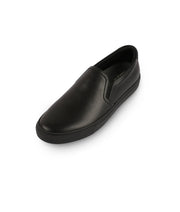 The Slip on Leather in Black Monochrome