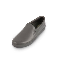 The Slip on Leather in Dark Grey Monochrome