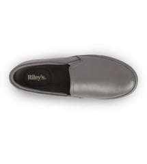 The Slip on Leather in Dark Grey Monochrome