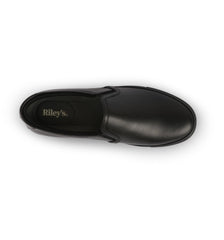 The Slip on Leather in Black Monochrome