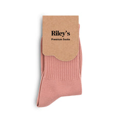 Plain Long Socks in Dusty Pink