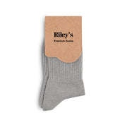 Plain Long Socks in Light Grey