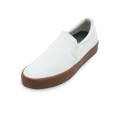 The Slip On Canvas in White Gum